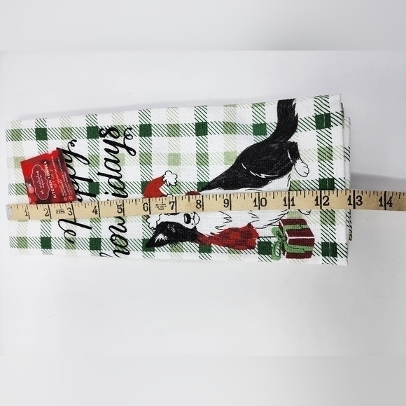 St.‎ Nicholas Square Dog Happy Howlidays Set Of Two Kitchen Towels NWT - Picture 5 of 7